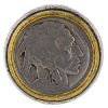 John Varvatos Silver & Brass Buffalo Nickel Ring