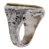 John Varvatos Silver & Brass Buffalo Nickel Ring