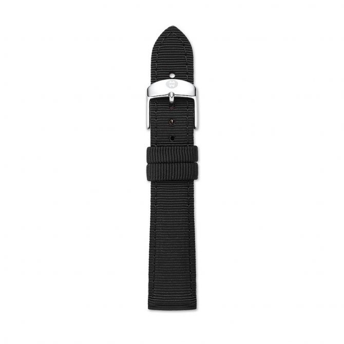 Michele 18mm Onyx Grosgrain Strap