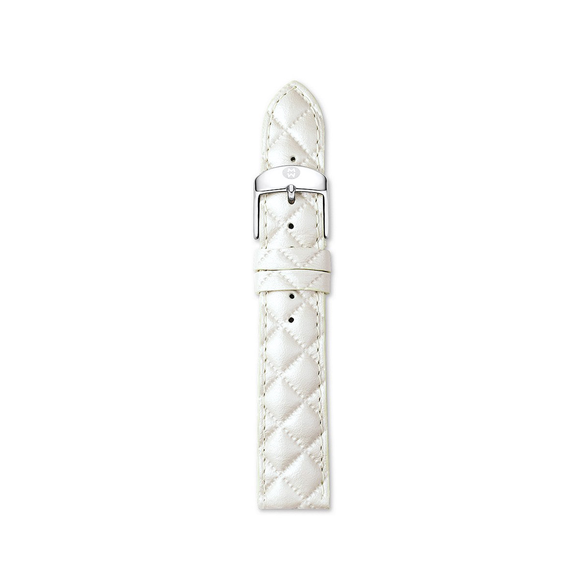 Michele 16mm Pearl Quilted Leather Strap