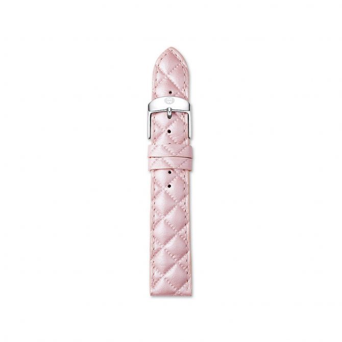 Michele 18mm Lilac Quilted Leather Strap