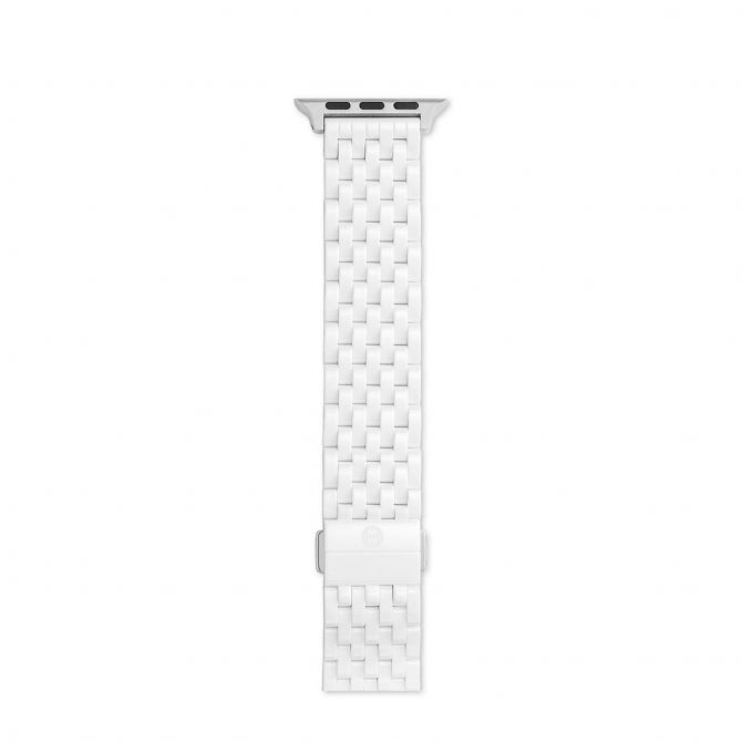 Michele White Ceramic Apple Watch Bracelet Band