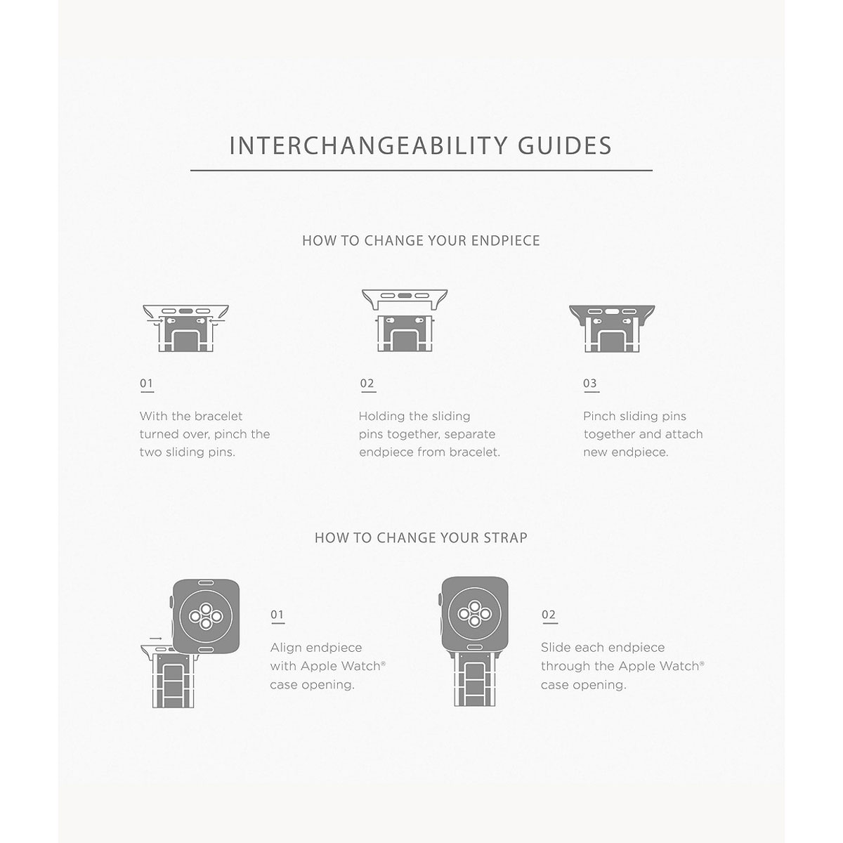 Michele Black and Gold Tone Silicone Wrapped Apple Watch Bracelet Band