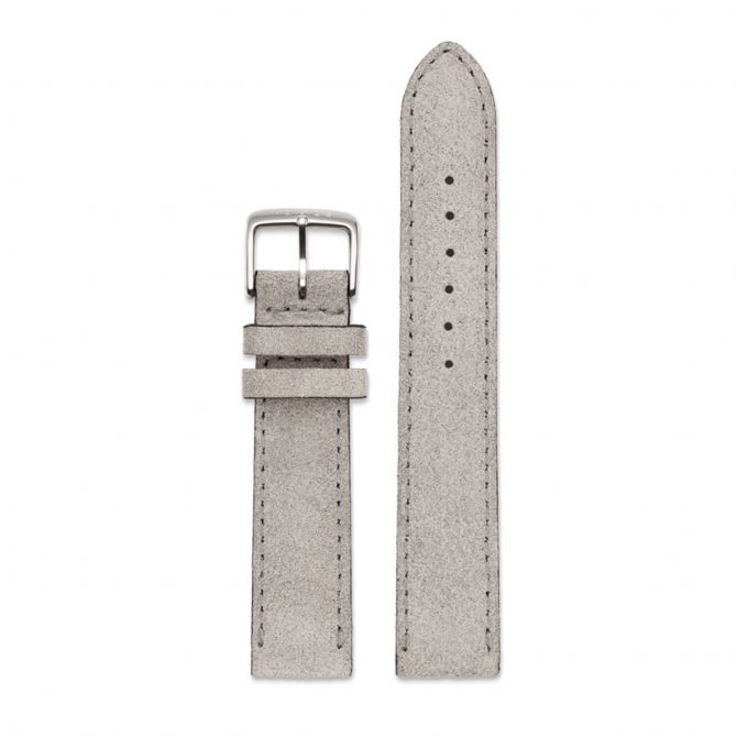 Nomos Glashutte Velour Leather Grey Strap, 19mm