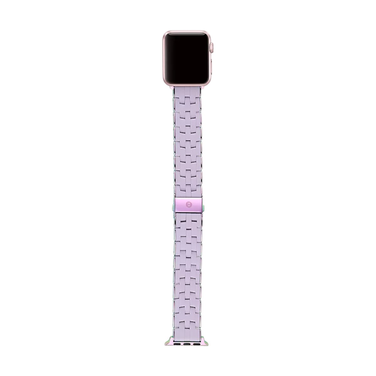 Michele Apple Watch Silicone Wrapped Bracelet Band, Gentle Lavender and Iridescent