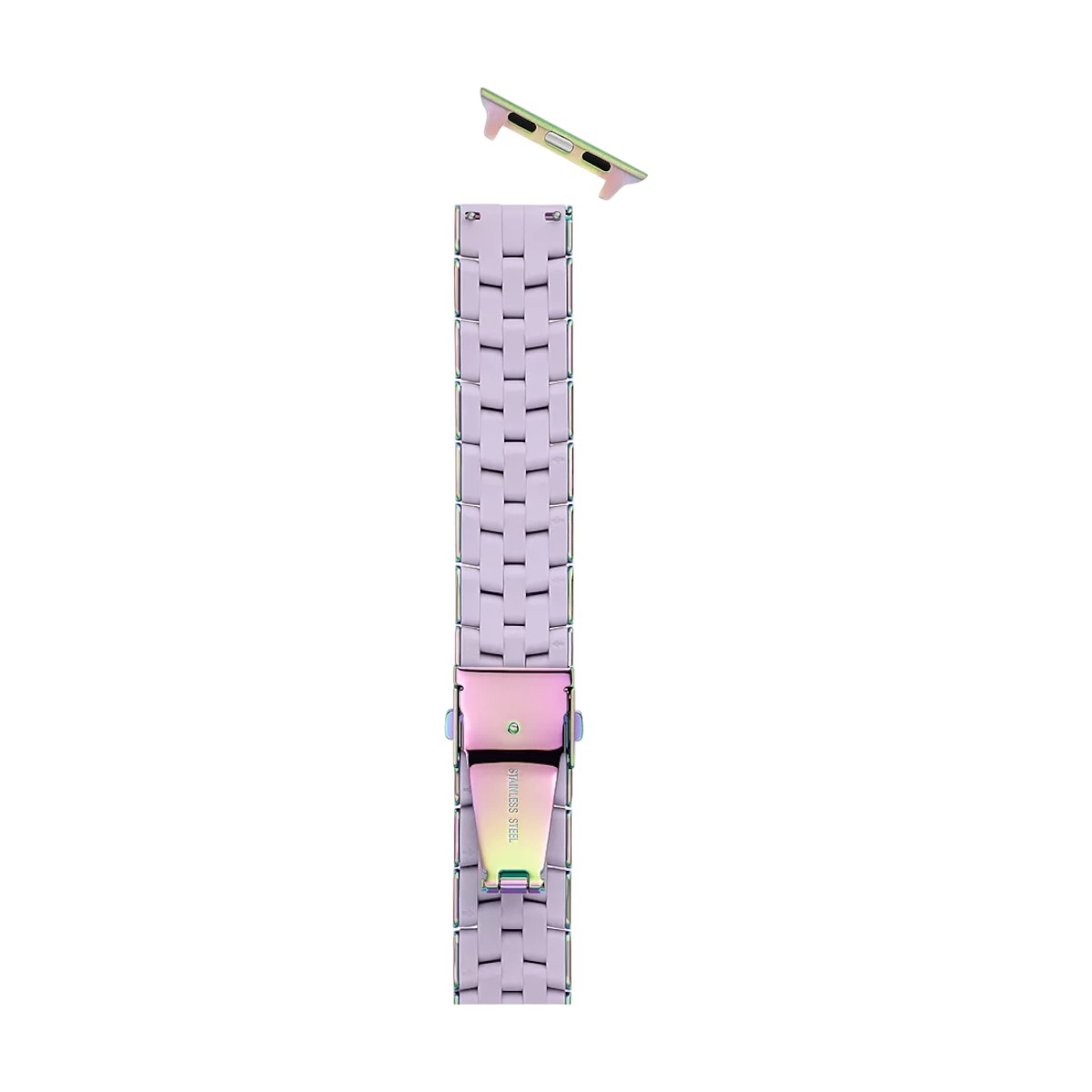 Michele Apple Watch Silicone Wrapped Bracelet Band, Gentle Lavender and Iridescent
