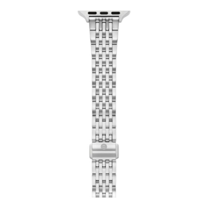 Michele Apple 7 Link Tapered Watch Bracelet, Stainless Steel