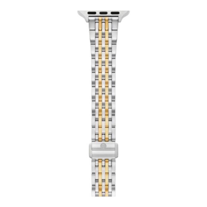 Michele Apple 7 Link Tapered Watch Bracelet, Stainless Steel Two Tone