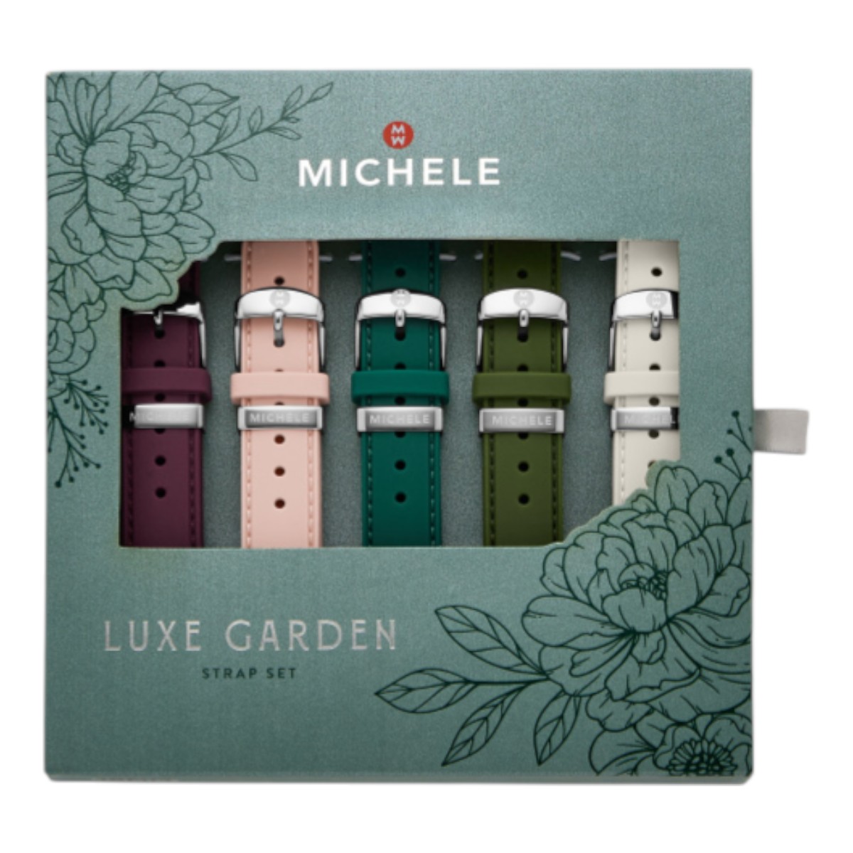 Michele 18mm Silicone Watch Straps, Set of 5