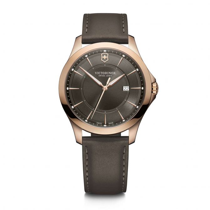 Victorinox Swiss Army Alliance Watch, Brown and Rose Gold Dial