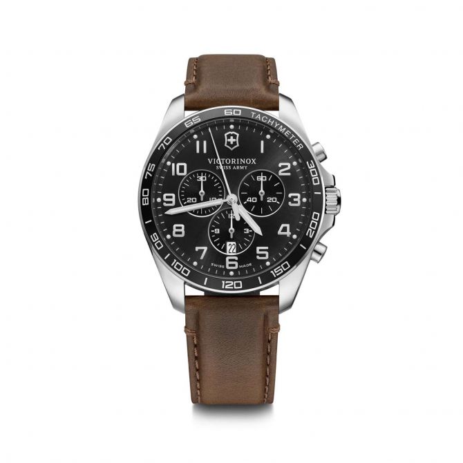 Victorinox Swiss Army FieldForce Classic Chrono 42mm Watch, Black Dial