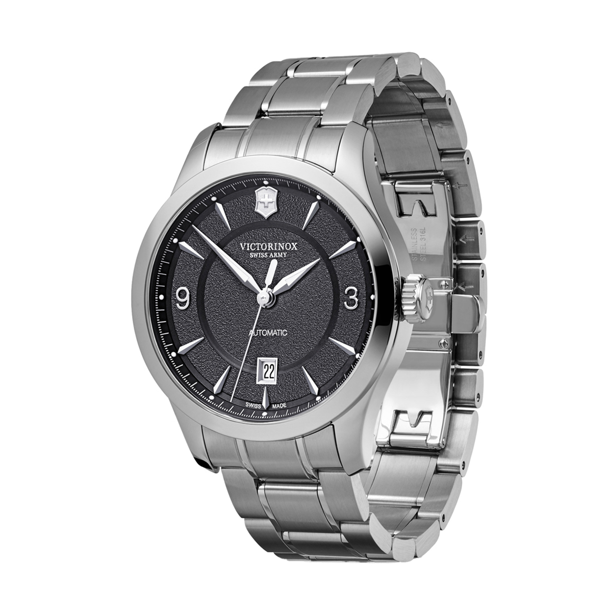 Victorinox Swiss Army Airboss Mechanical 40mm Watch, Black Dial