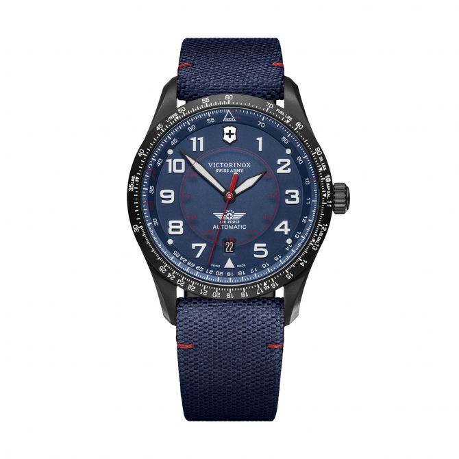 Victorinox Swiss Army Airboss Mechanical 42mm Watch, Blue Dial