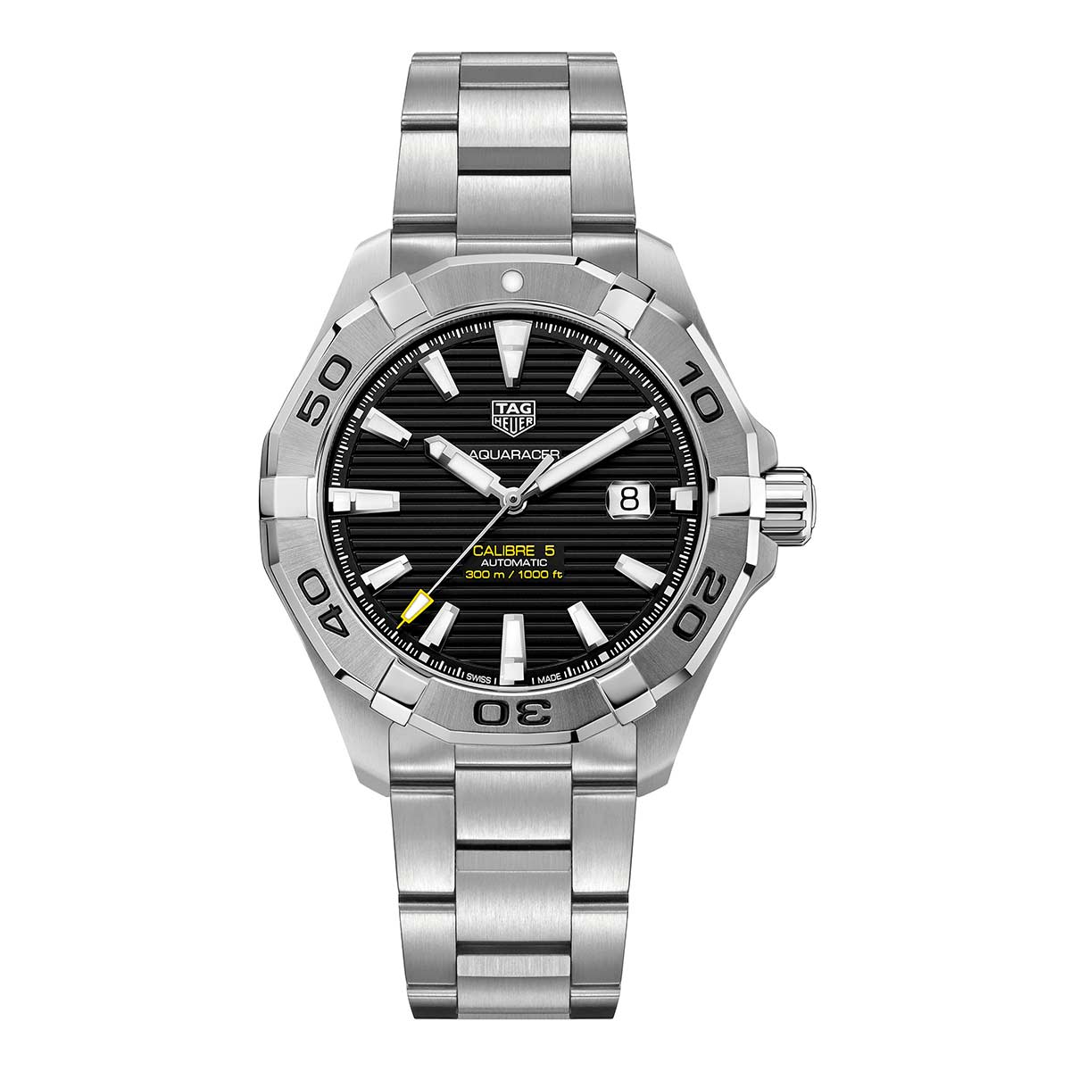 TAG Heuer Aquaracer 43mm Automatic Men's Watch, Black and Silver Dial