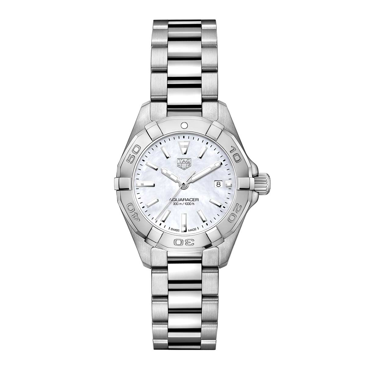 予約販売 Heuer アメリカ直輸入品TAG Women's Watc送料込み! Analog Dial MOP Automatic Case & Bracelet Steel 34mm 店舗ディスプレイ TAG Heuer Aquaracer Quartz 27mm Women's Watch WBD1411.BA0741