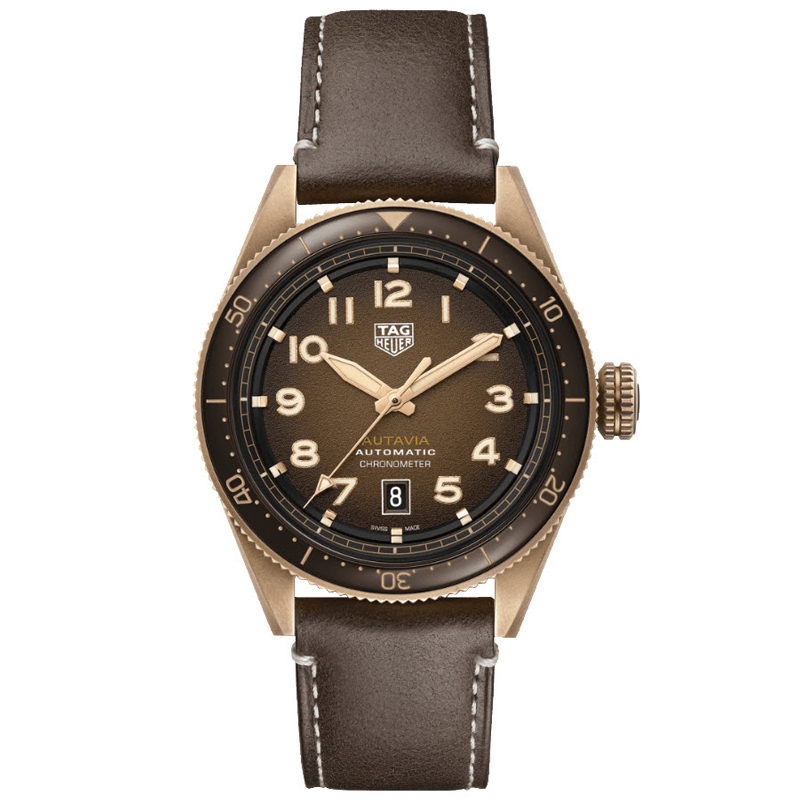 TAG Heuer Autavia Calibre 5 Chronometer Men's Watch, Chocolate/Bronze