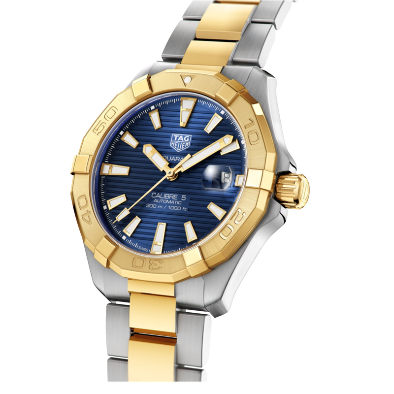 Tag Heuer Aquaracer 41mm Men's Watch, Silver and Gold