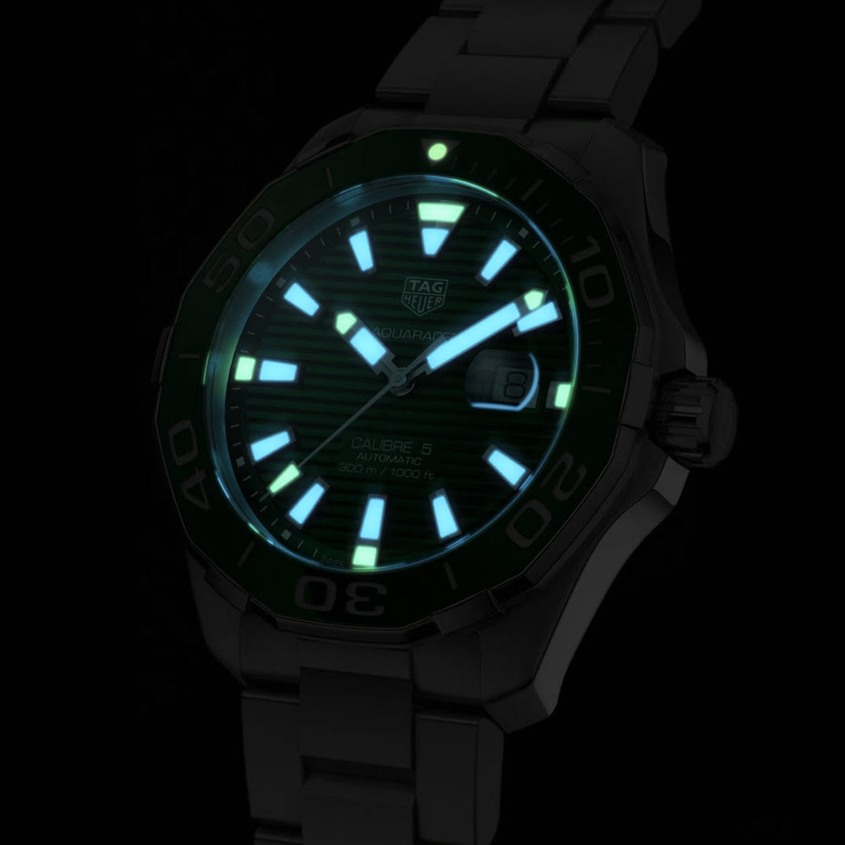 TAG Heuer Aquaracer 43mm Watch, Green Dial
