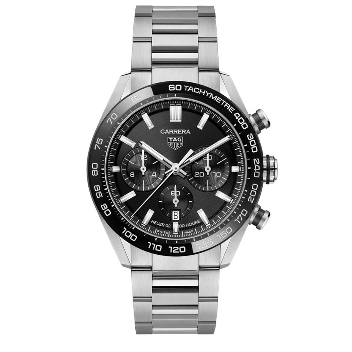 TAG Heuer Carrera 44m Watch, Black and Silver Dial