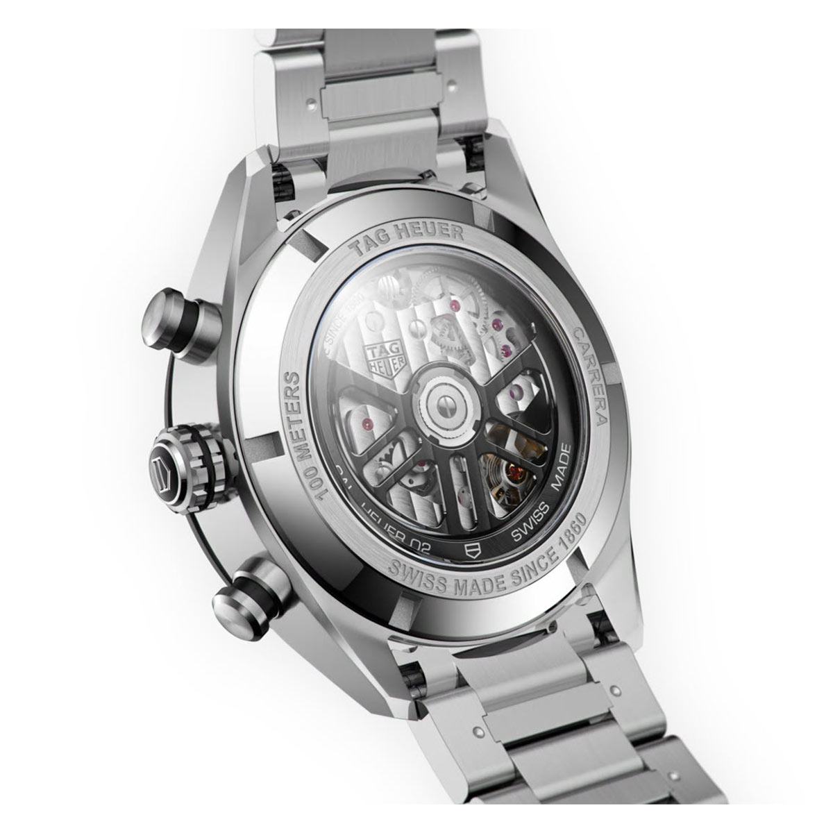 TAG Heuer Carrera 44m Watch, Black and Silver Dial
