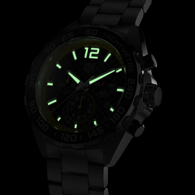 TAG Heuer Formula 1 43mm Watch, Yellow and Checkered Dial