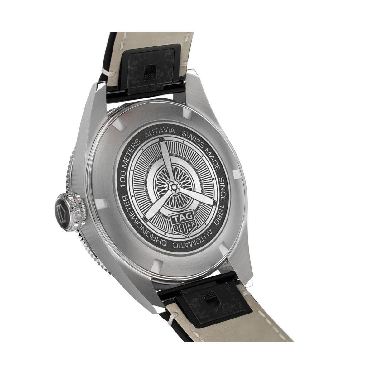 TAG Heuer Autavia 42mm Watch, Black and White Dial