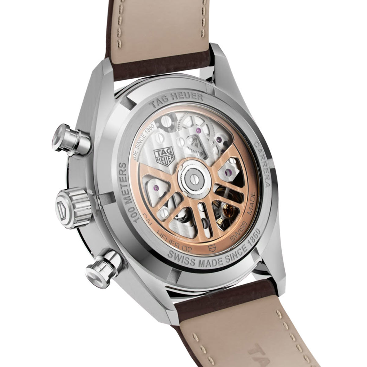 TAG Heuer Carrera 42mm Watch, Rose Gold and White Dial