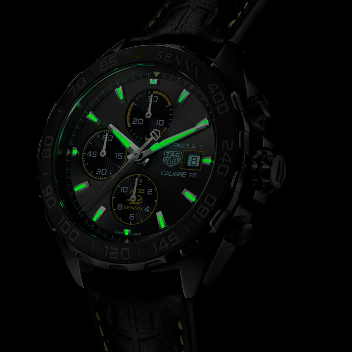 TAG Heuer Formula 1 x Senna 44mm Automatic Chronograph Men's Watch, Special Edition