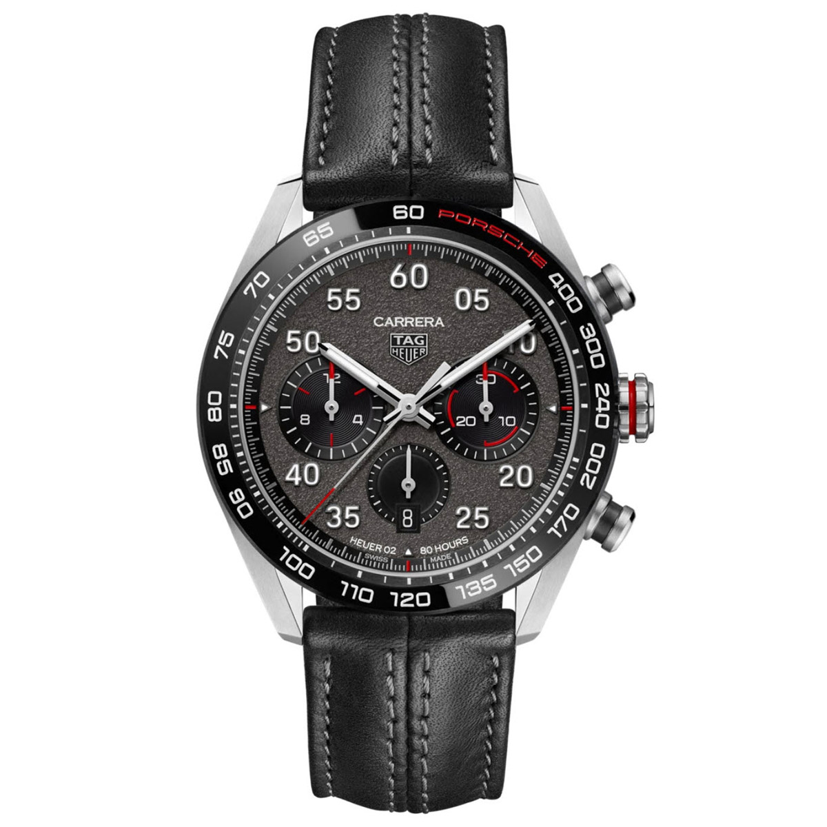 TAG Heuer Carrera Porsche Chronograph 44mm Special Edition Men's Watch, Leather Band