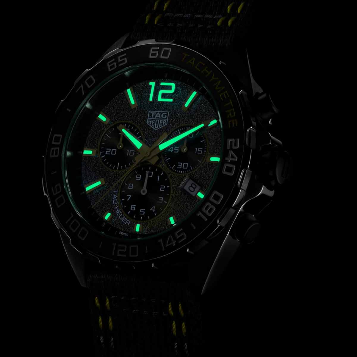 TAG Heuer Formula 1 43mm Men's Watch, Black and Lime Dial