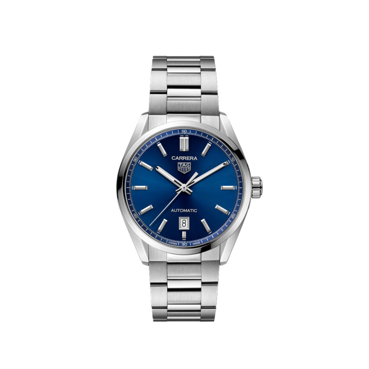 TAG Heuer Carrera 39mm Automatic Watch, Navy Blue and Silver Dial
