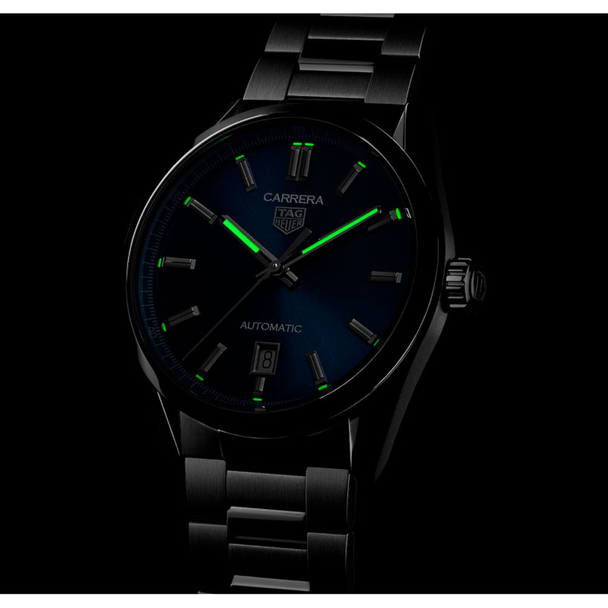 TAG Heuer Carrera 39mm Automatic Watch, Navy Blue and Silver Dial