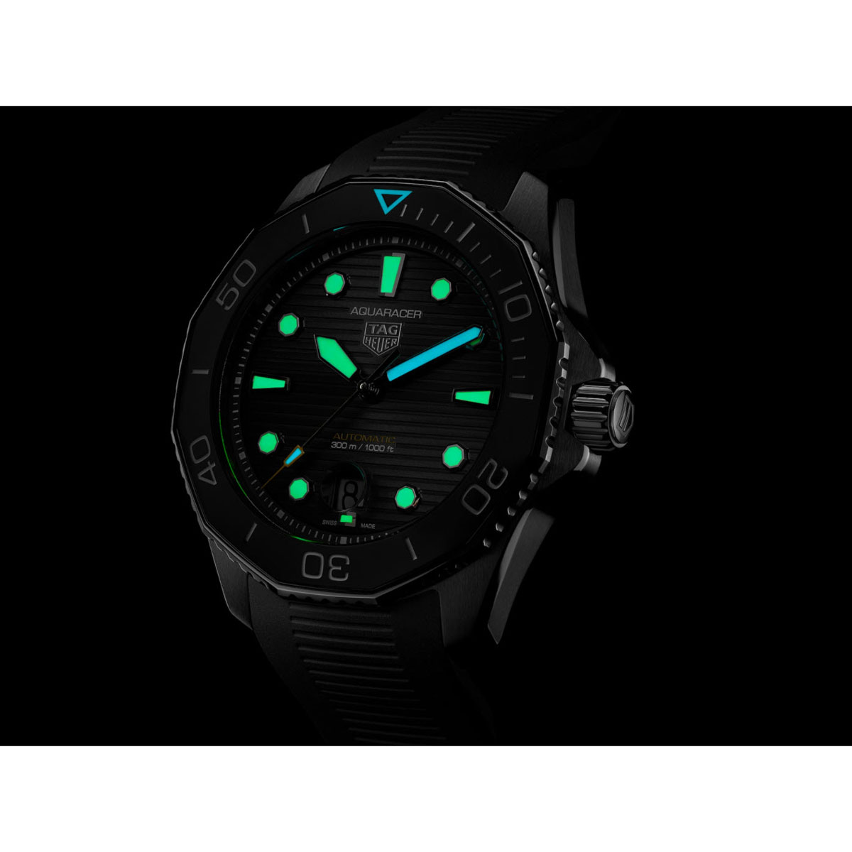 TAG Heuer Aquracer Professional 300 Automatic 43mm Men's Watch, Black and White Dial