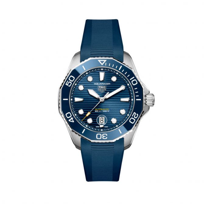 TAG Heuer Aquaracer Professional 300 Automatic 43mm Men's Watch, Blue and White Dial