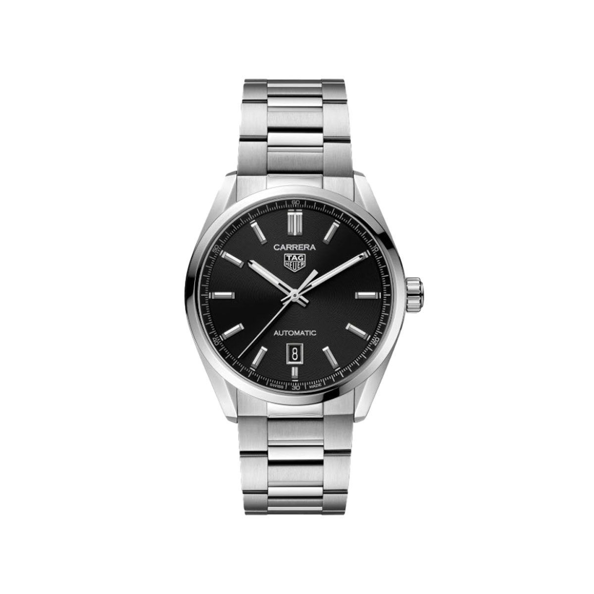 TAG Heuer Carrera 39mm Automatic Watch, Black and Silver Dial