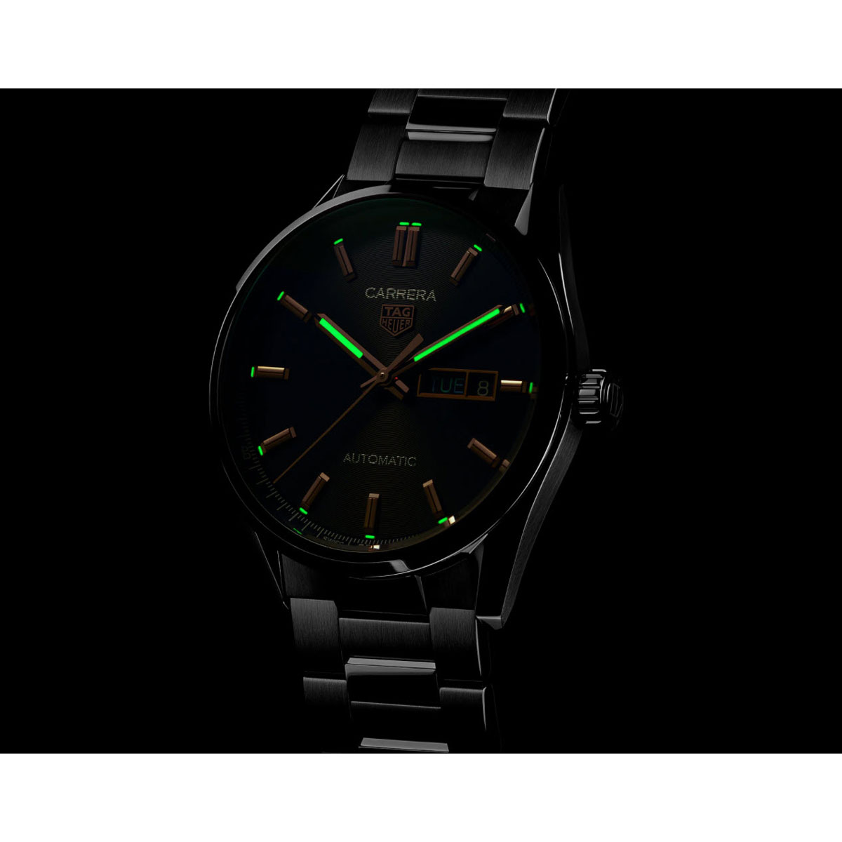 TAG Heuer Carrera 41mm Men's Watch, Rose Gold and Black Dial