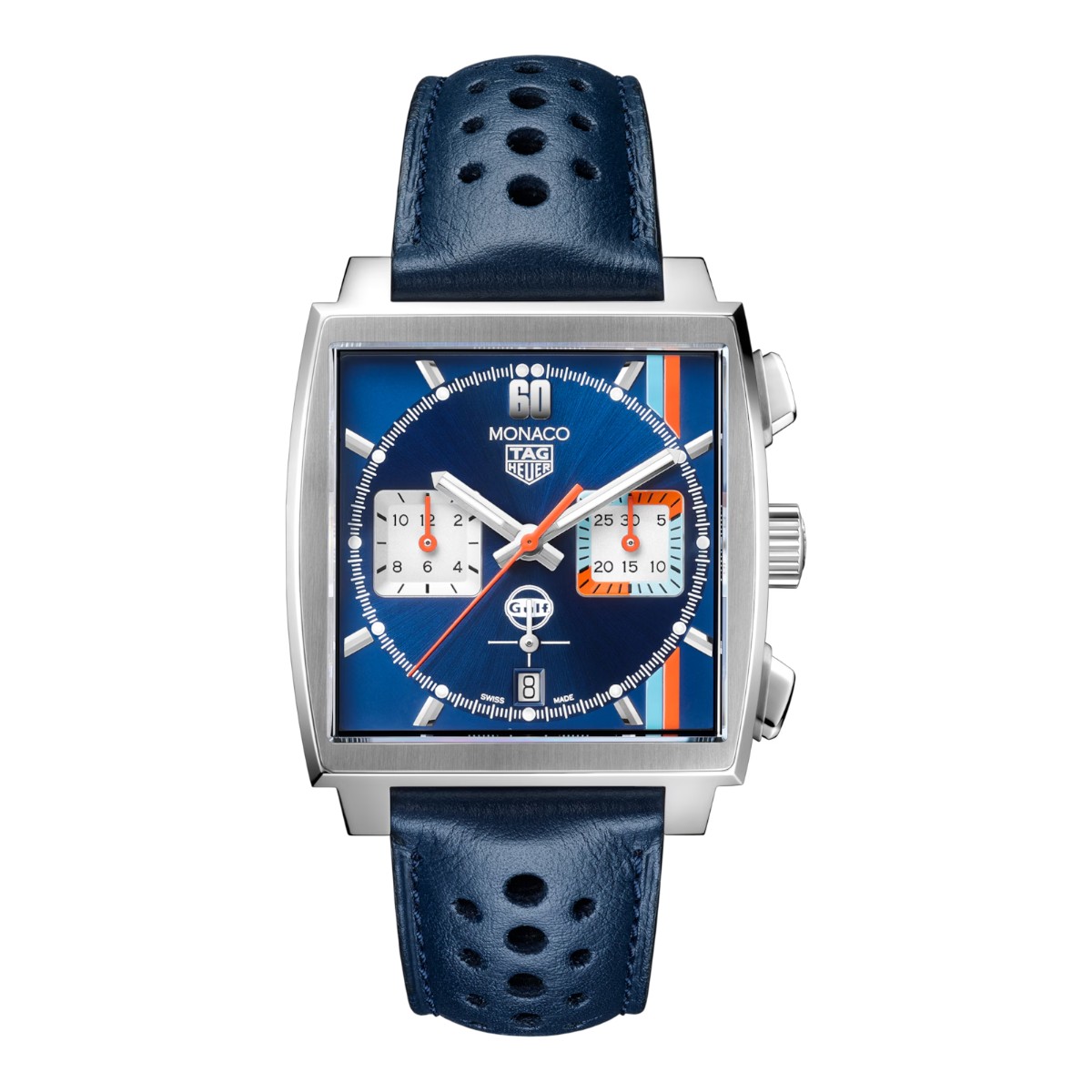 TAG Heuer Monaco Gulf 39mm Men's Watch, Blue Dial