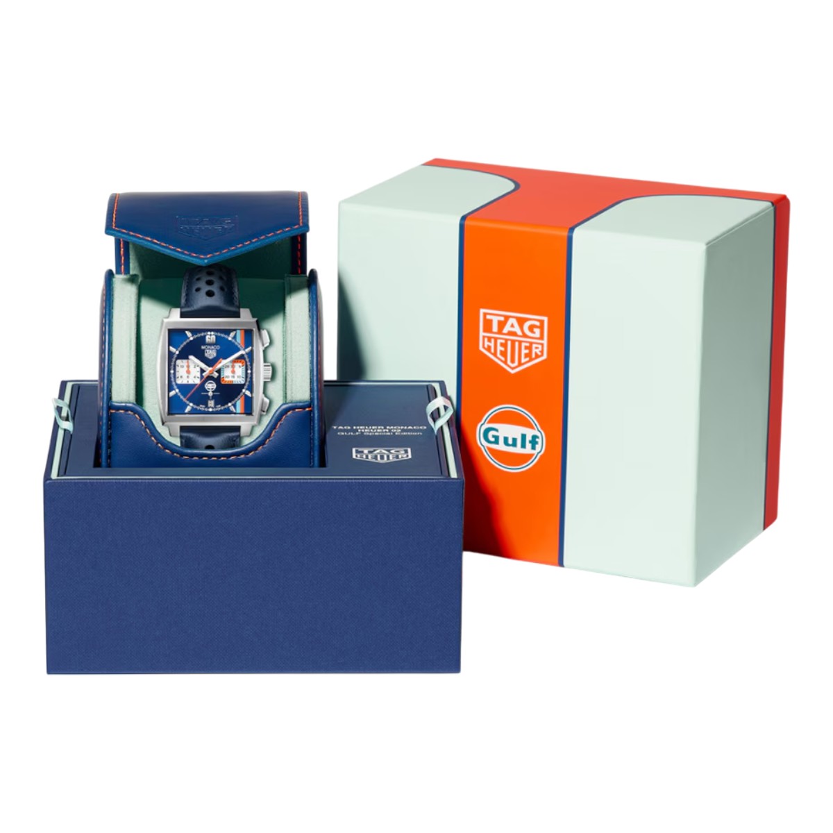 TAG Heuer Monaco Gulf 39mm Men's Watch, Blue Dial