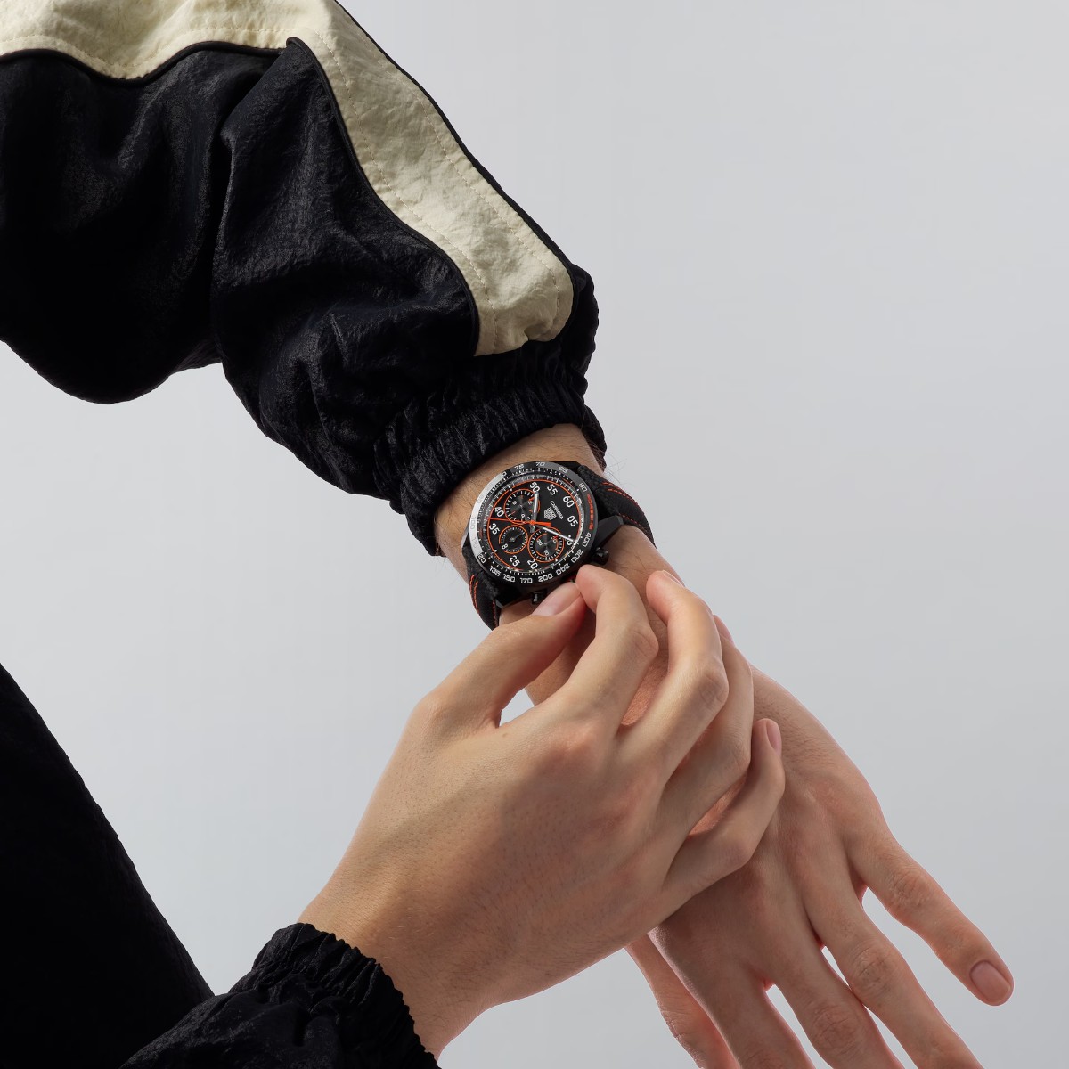 TAG Heuer Carrera Chronograph x  Porsche Orange Racing 44mm Men's Watch, Black Dial