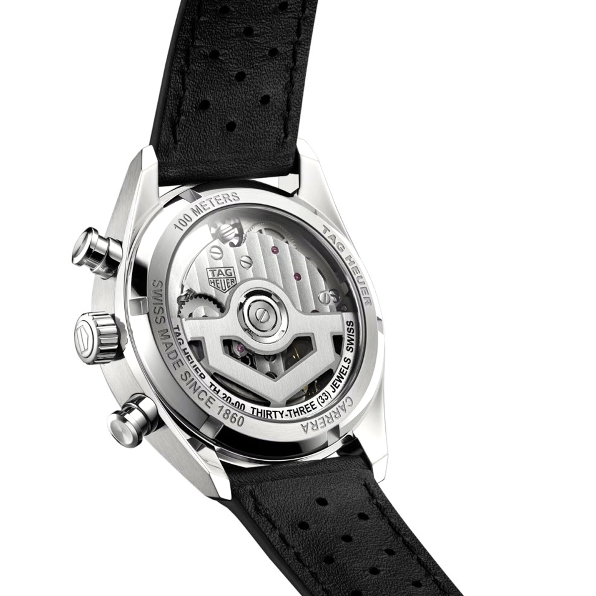 TAG Heuer Carrera Automatic Chronograph 39mm Watch, Black and Silver Dial