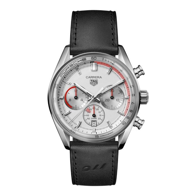 TAG HEUER Carrera Chronosprint x Porsche Automatic 42mm Men's Watch, Silver Dial