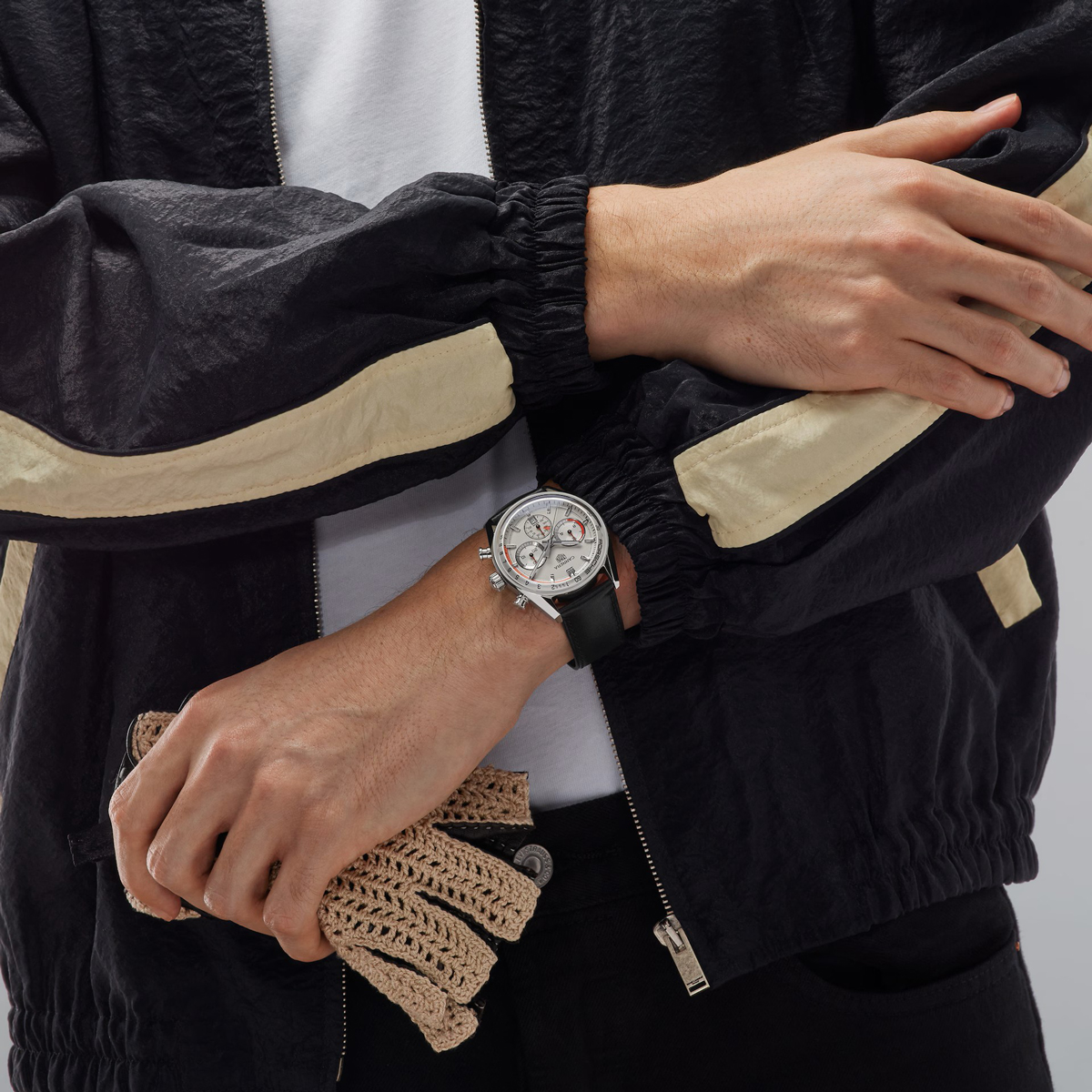 TAG HEUER Carrera Chronosprint x Porsche Automatic 42mm Men's Watch, Silver Dial