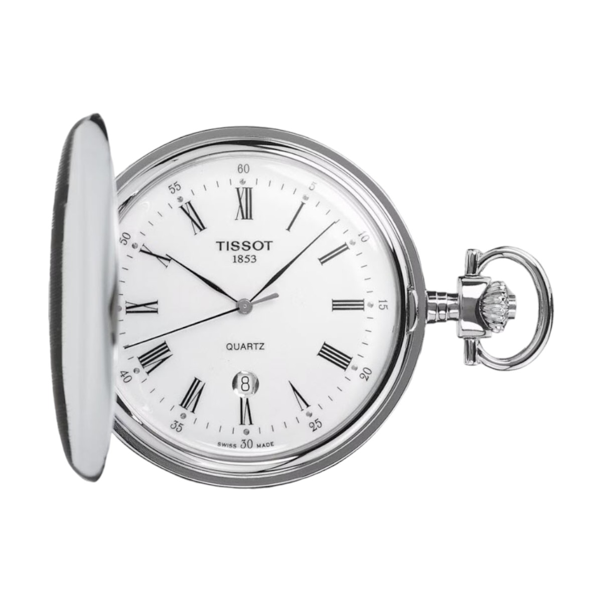 Tissot Savonnette 48.5mm Pocket Watch, Silver