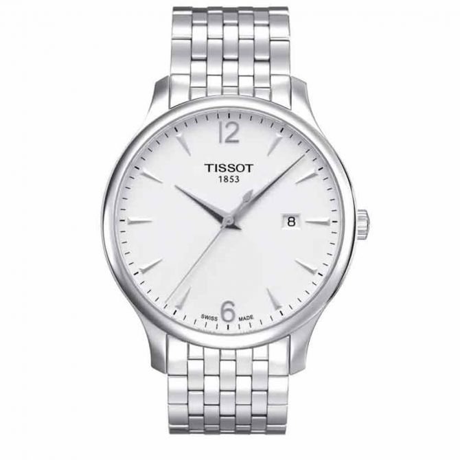 Tissot Tradition 42mm Watch, Silver and White Dial