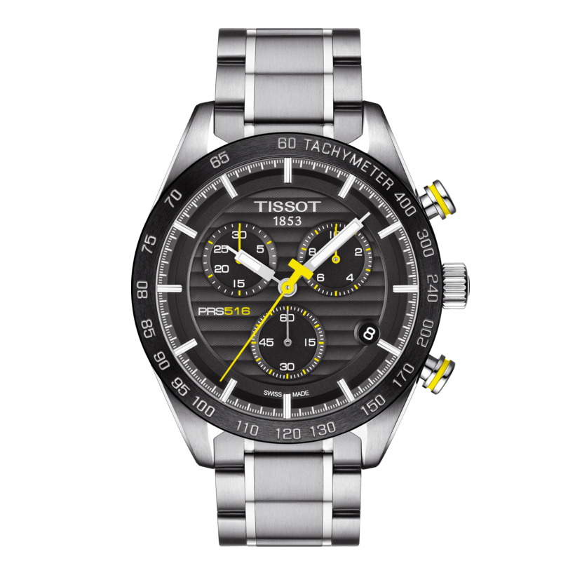 Tissot PRS 516 Black 42mm Men's Chronograph Watch