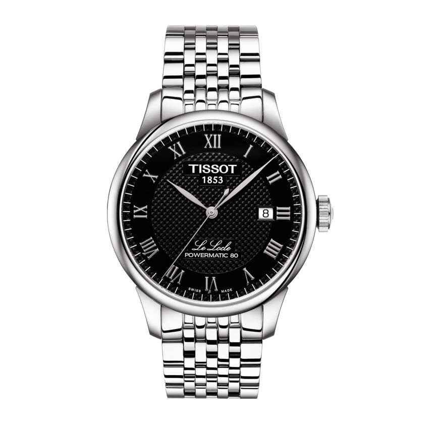 Tissot Le Locle Powermatic 80 40mm Men's Watch, Black Dial