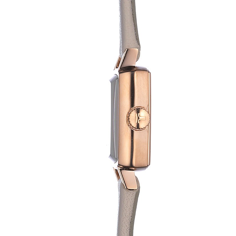 Tissot Lovely Square Watch, Silver Dial with Pink Strap