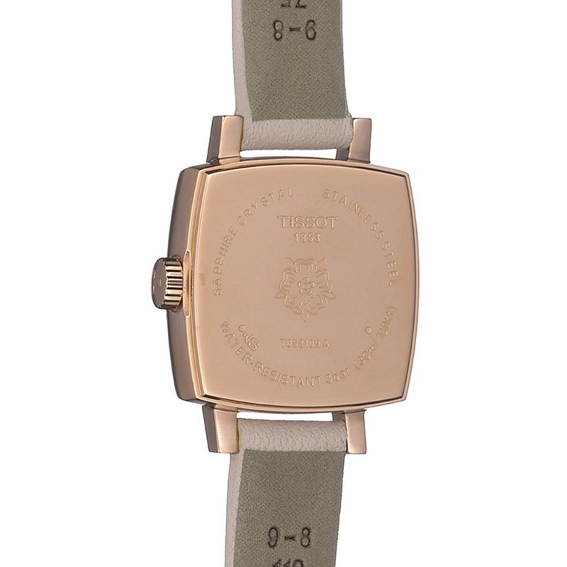 Tissot Lovely Square Watch, Silver Dial with Pink Strap