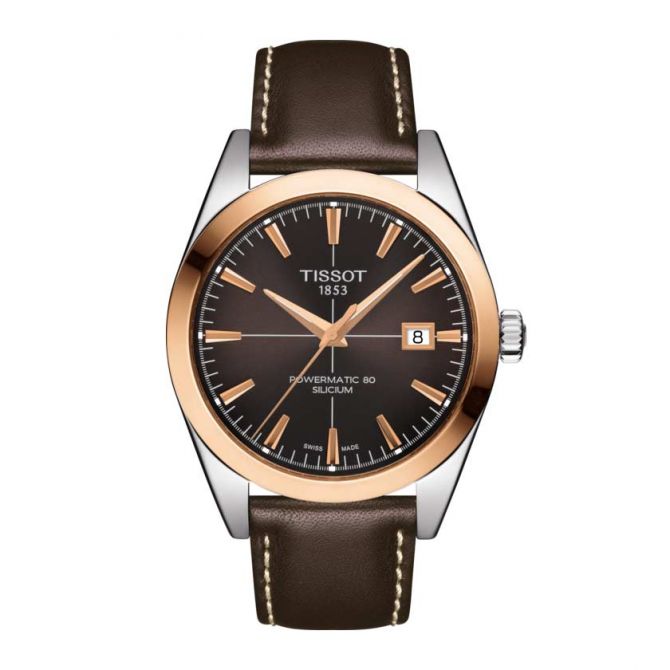 Tissot Gentleman Watch, Sunray Satinated Brown Dial