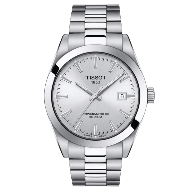 Tissot Gentleman Powermatic 80 Silicium Watch, Silver Dial